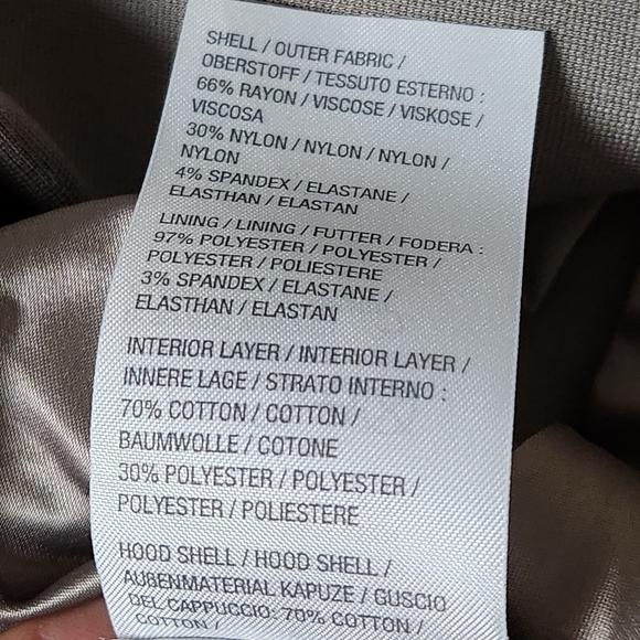 NEW Size 22W Blazer Jacket neutral houndstooth hood pockets PEACE LOVE W… - Picture 13 of 13